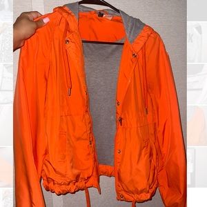 Orange H&M jacket/windbreaker